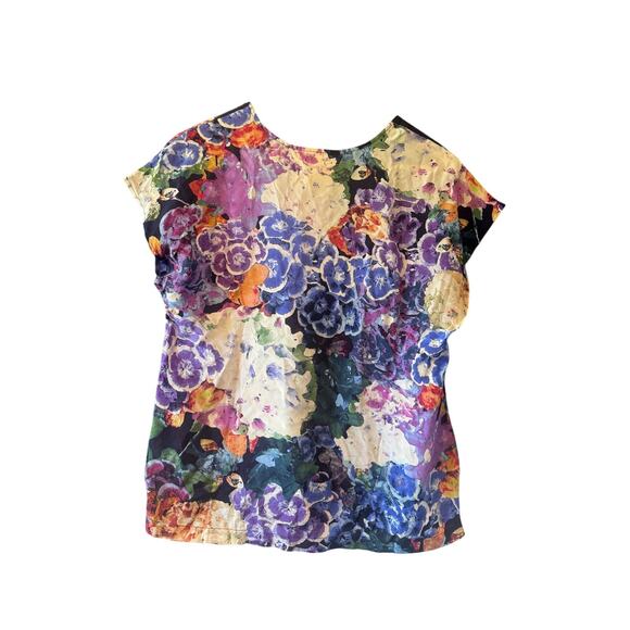 Anthropologie (Maeve) | 100% Silk Tokonoma Floral Top | Size 4 - Picture 5 of 8
